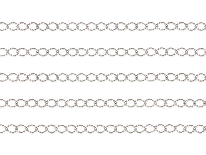 Sterling Silver Curb Chain 2.5 x 1.7mm ~ Offcuts