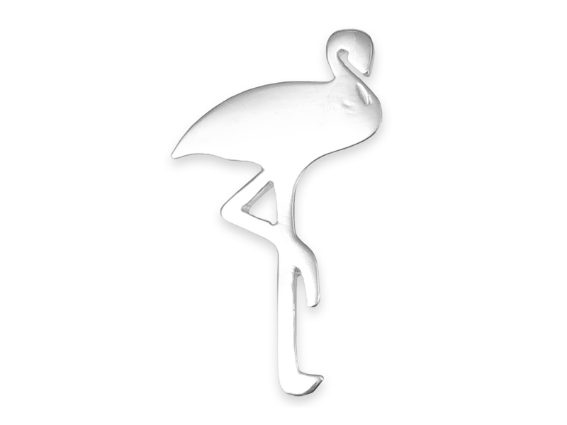 Sterling Silver Flamingo Pendant 24mm