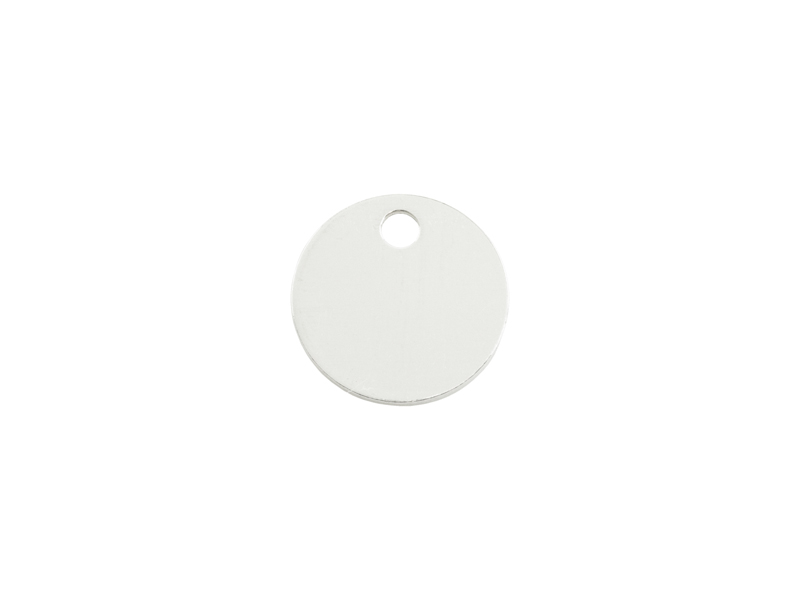 Sterling Silver Round Tag 7mm ~ Optional Engraving
