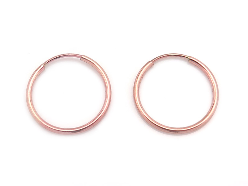 Rose Gold Filled Earring Hoop 16mm ~ PAIR