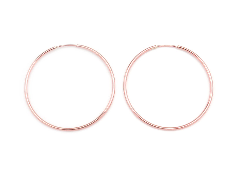 Rose Gold Filled Earring Hoop 40mm ~ PAIR