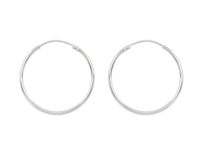 Sterling Silver Earring Hoop 24mm ~ PAIR