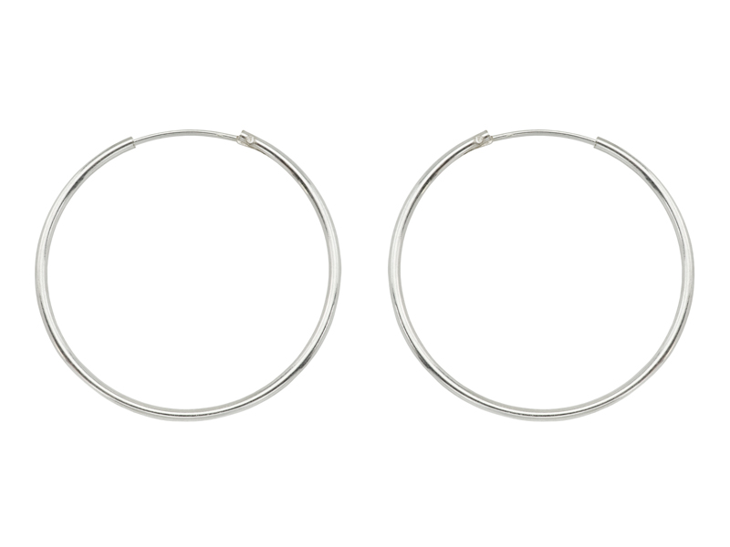 Sterling Silver Earring Hoop 30mm ~ PAIR