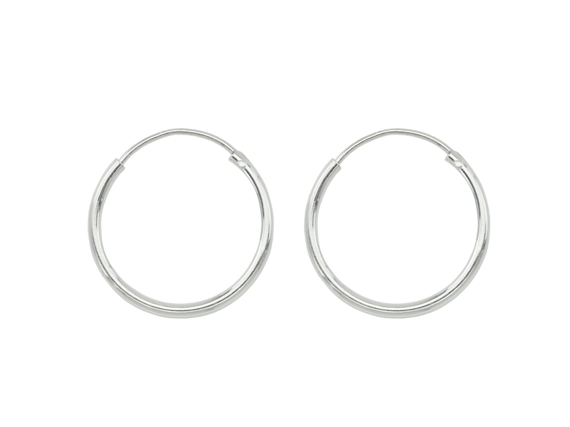 Sterling Silver Earring Hoop 16mm ~ PAIR