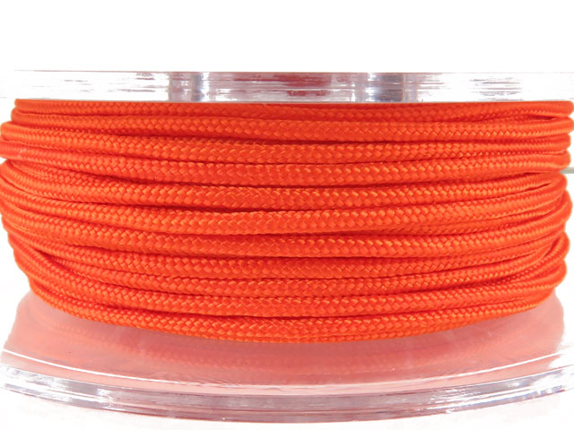 Griffin Braided Nylon Cord ~ 1.0mm ~ Orange ~ 25 metres