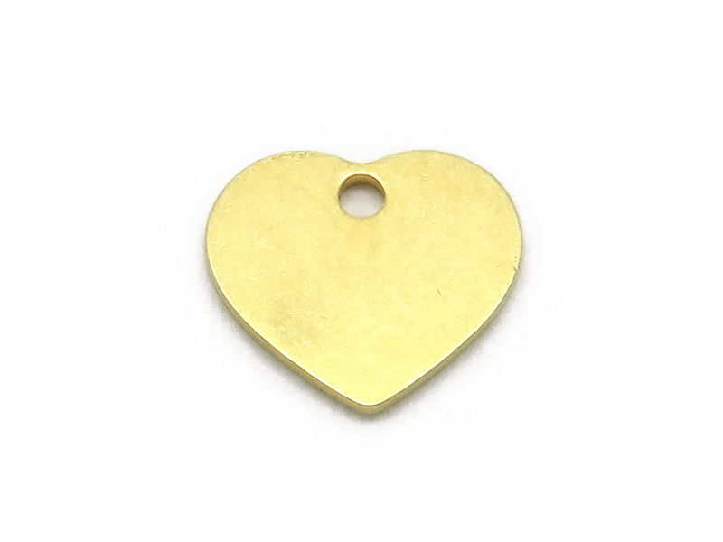 Gold Vermeil Heart Charm 7mm