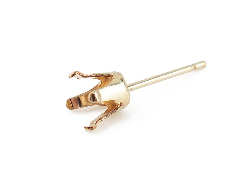 Gold Filled 5mm Snap Setting Ear Post