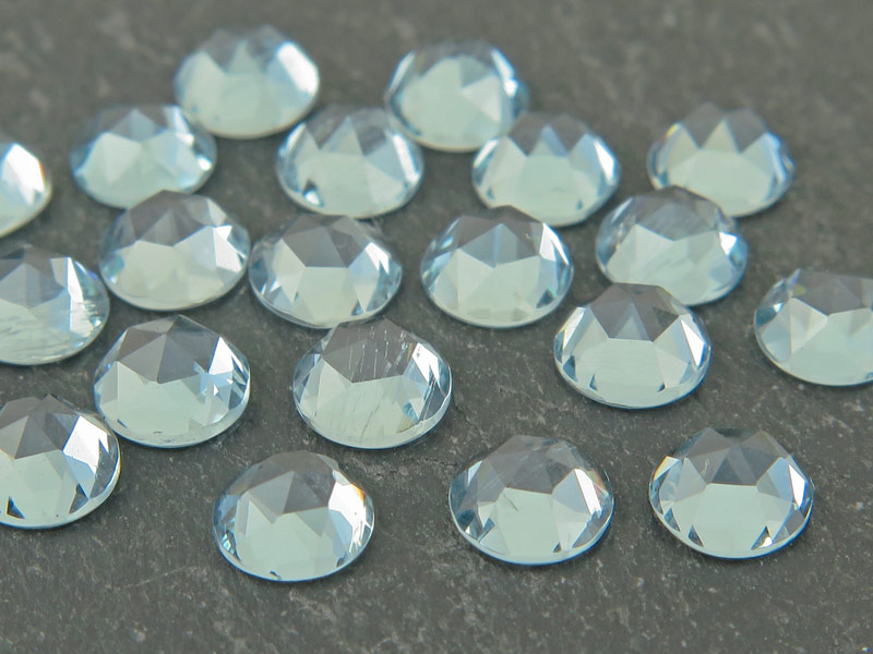 Aquamarine Rose Cut Cabochon Round ~ Various Sizes