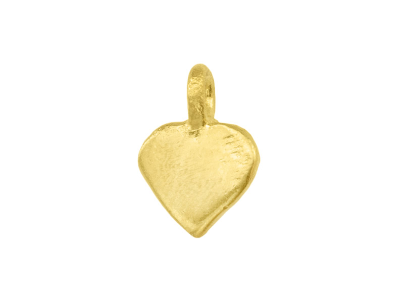 Gold Vermeil Heart Charm 6.5mm