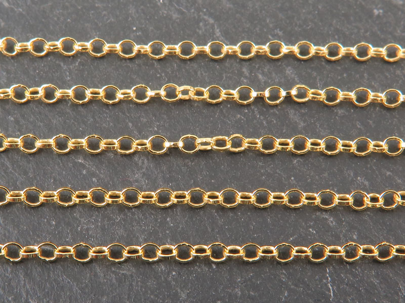 Gold Vermeil Belcher Chain 1.75mm ~ by the Foot