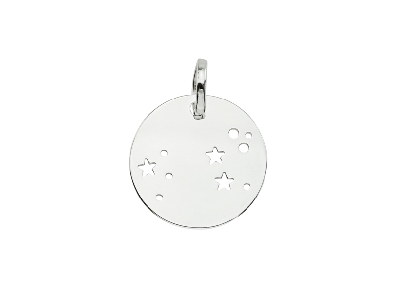 Sterling Silver Leo Constellation Pendant 18mm