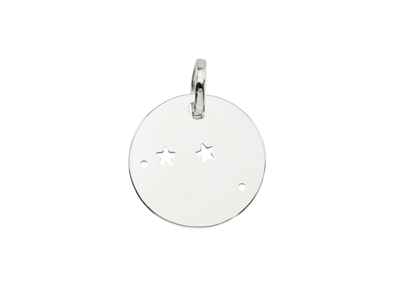 Sterling Silver Aries Constellation Pendant 18mm