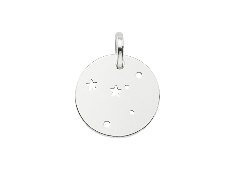 Sterling Silver Cancer Constellation Pendant 18mm