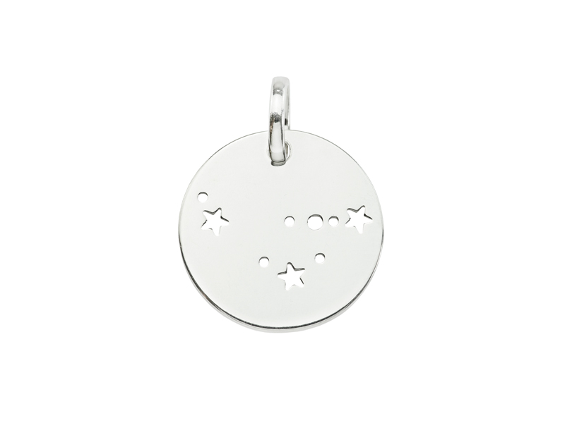 Sterling Silver Capricorn Constellation Pendant 18mm