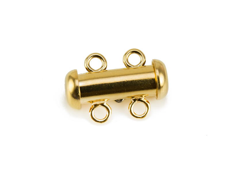 Gold Filled Tube Clasp - 2 Row