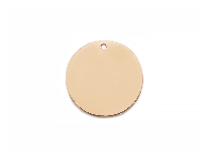 Gold Filled Round Tag 13mm ~ Optional Engraving