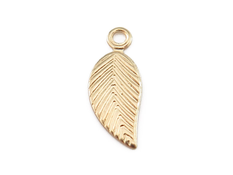 Gold Filled Leaf Charm (Right) 12mm