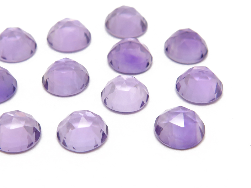 Brazilian Amethyst Rose Cut Round Cabochon ~ Various Sizes