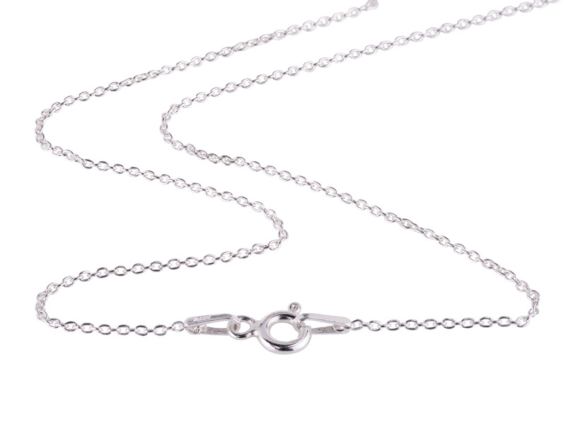 Sterling Silver Cable Chain (1.5mm) Necklace with Spring Clasp ~ 15.5''