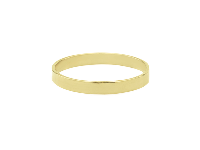 Gold Filled Flat Ring ~ Size R