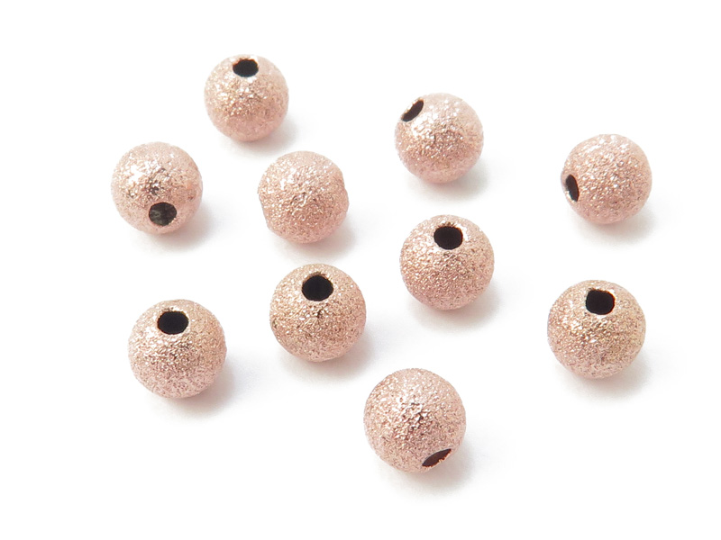 Rose Gold Filled Stardust Round Bead 5mm