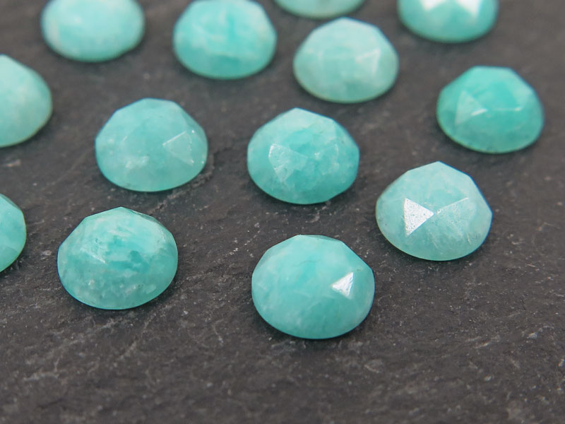 Amazonite Rose Cut Round Cabochon ~ Various Sizes