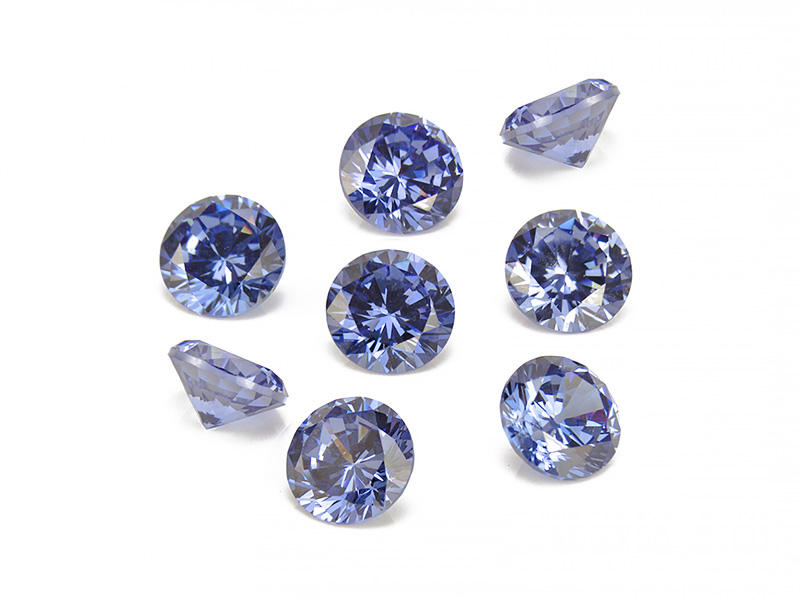 Cubic Zirconia Round ~ Tanzanite ~ Various Sizes