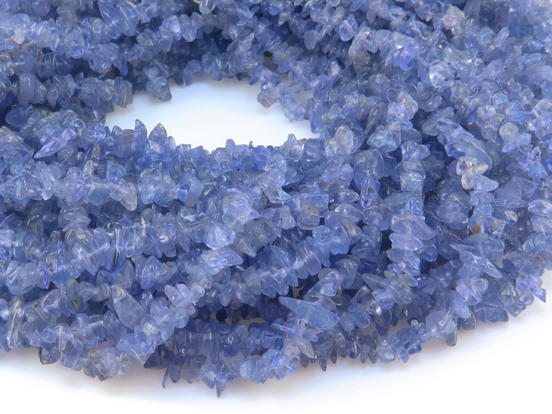 Tanzanite Chip Beads ~ 34'' Strand