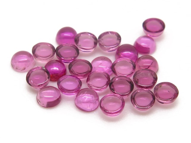 Pink Tourmaline Round Cabochon ~ Various Sizes