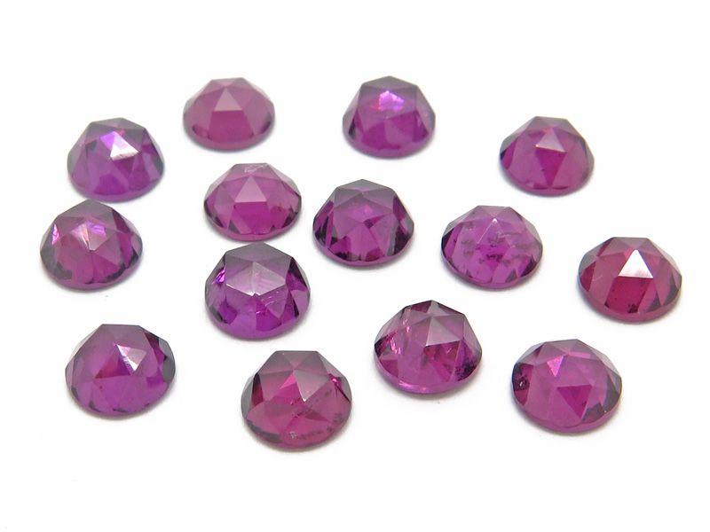 Rhodolite Garnet Rose Cut Round Cabochon ~ Various Sizes