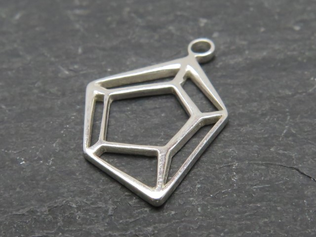 Sterling Silver Geometric Pendant 15mm